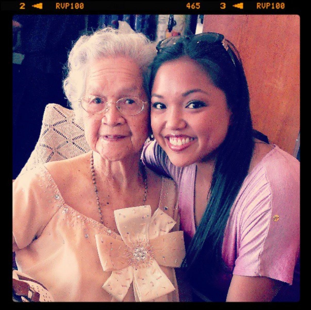 April with her grandmother Apu